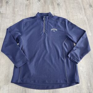 Callaway Opti-dri Golf 1/4 Zip Long Sleeve Sweatshirt Blue Men Size XL Polyester